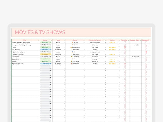 Movie & TV Show Tracker