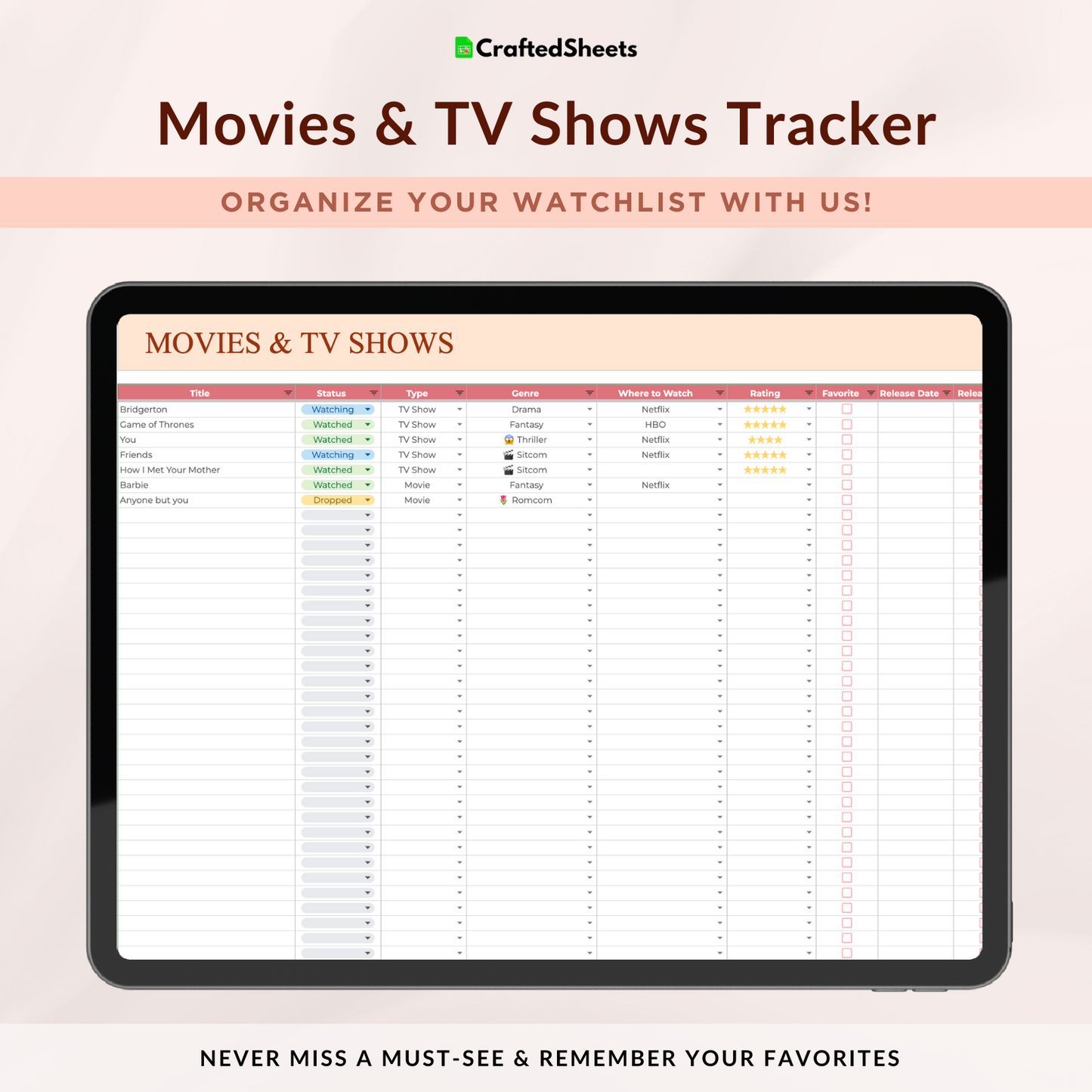 Movies & TV Shows Tracker